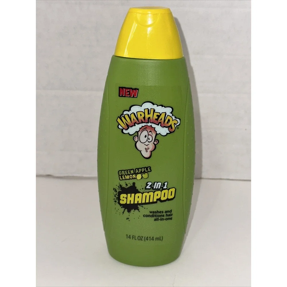 Warheads Green Apple Lemon 2-in-1 Shampoo and Conditioner 14oz Paraben Free